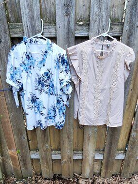 NWOT BUNDLE of 2 - Women's 3X Shein short sleeve popover tops